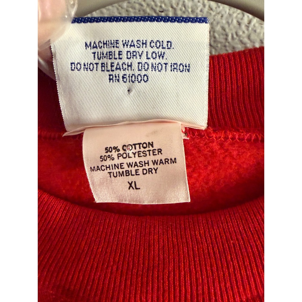 Genuine Merchandise Atlanta Braves Sweatshirt Mens XL Red Excellent Graphic MLB - Picture 6 of 8